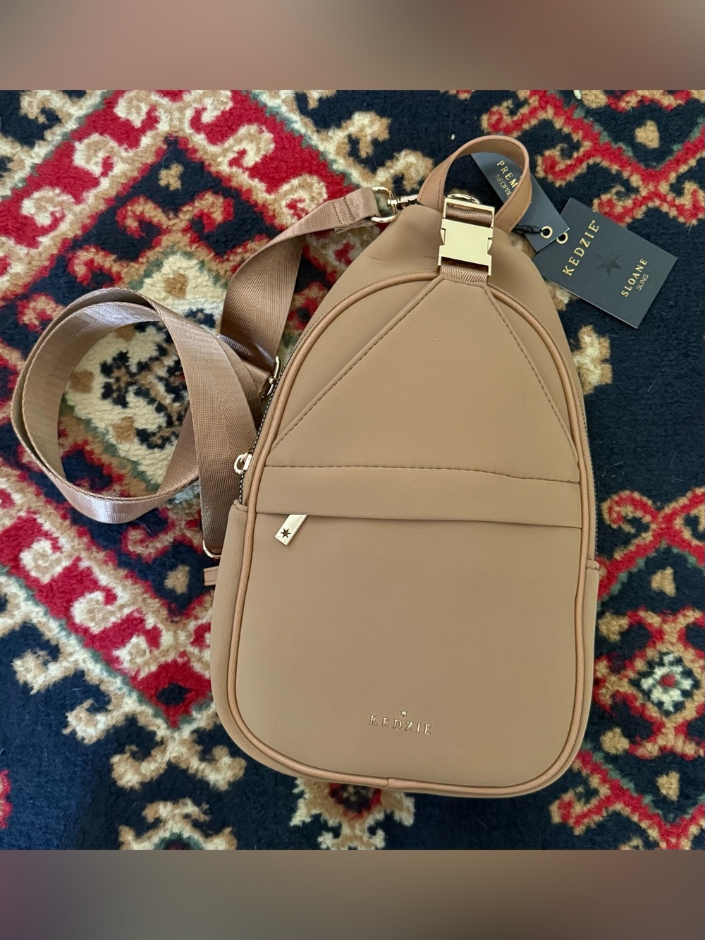 🆕 Kedzie Tan Sloane Sling Crossbody Bag